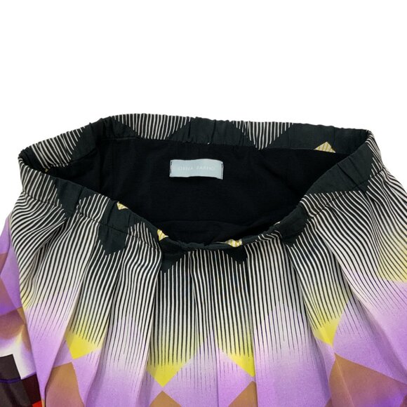 Orna Farho Silk Skirt 40 US/8 Multicolor Mini Pleated Blouson Bubble France - Picture 3 of 12